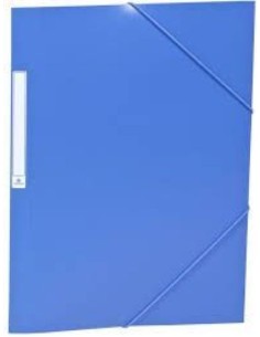 PAQ 10 CARPETAS GOMAS SOLAPAS Fº AZUL OSCURO PP OPACA